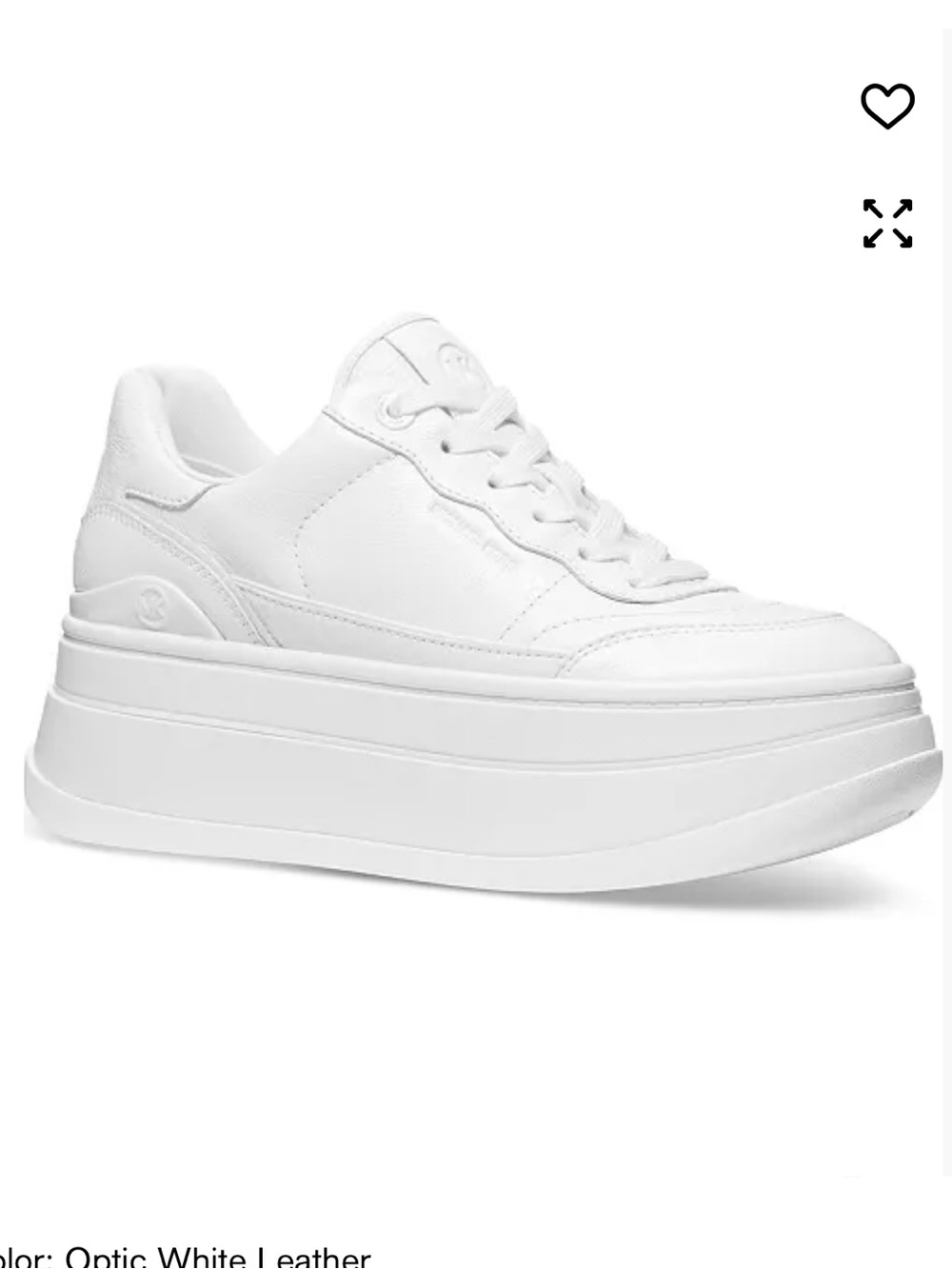 MICHAEL Michael Kors White Platform Lace-Up Sneakers